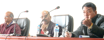 Deputy Commissioner and chairman DLCC, Mon, W Honje Konyak, speaking at the meeting on December 16 in Mon town.