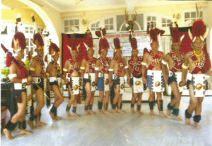 Yimchungru men presenting cultural dance on the occasion of Medumneo festival celebration in Chumukedima on August 8.