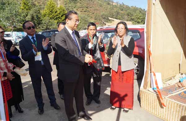 C. Apok Jamir inaugurating the Naga craft portfolio craftscape