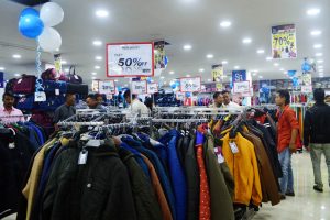 People seen shopping after the inauguration of the  mall.