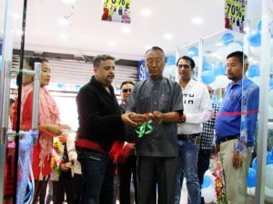 State RJD President Khetovi Wotsa inaugurating S3 shopping mall on Tuesday February 7. 
