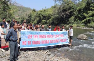 A Toubam village Elder, Mr. Agui  sharing against Irang Dam 14 March intl rivers day commemoration.