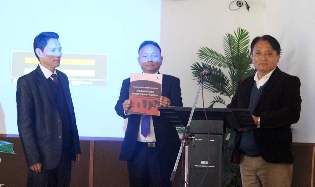 Minister for Rural Development CL John launching the PMAY-G on March 1 in Kohima.