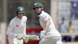 Australia, who began their second innings 152 runs adrift of the hosts, were in deep trouble after being reduced to 63-4 in Ranchi before Peter Handscomb (72 not out) and Shaun Marsh (53) put on 124 for the fifth wicket.