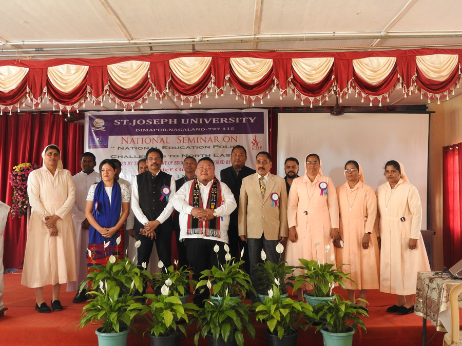 Minister Temjen Imna Along at St. Joseph University, Dimapur