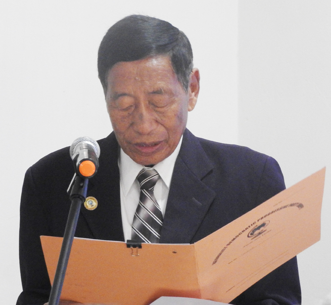 H Chuba Chang at felicitation-cum-ticket ceremony
