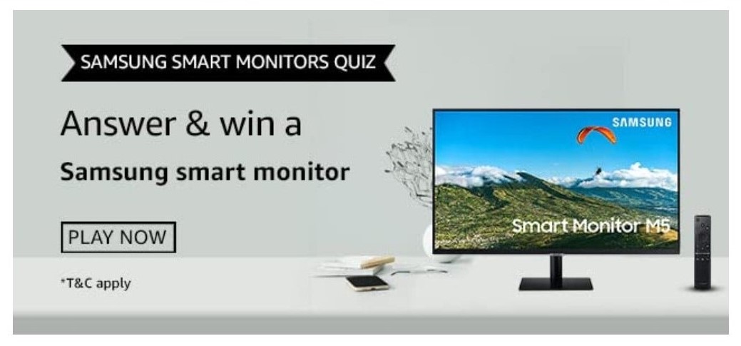 Amazon Samsung Smart Monitors quiz for april 9