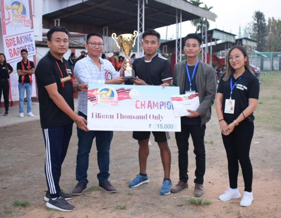 1st Phom Monyu volleyball trophy