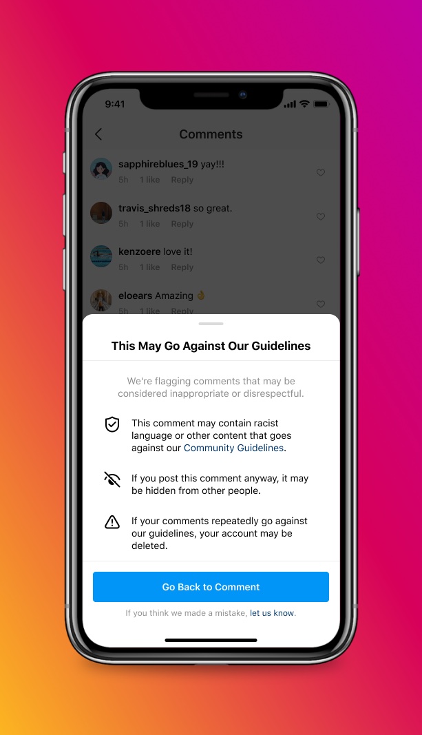 Instagram users will get stronger warnings for potentially abusive comments