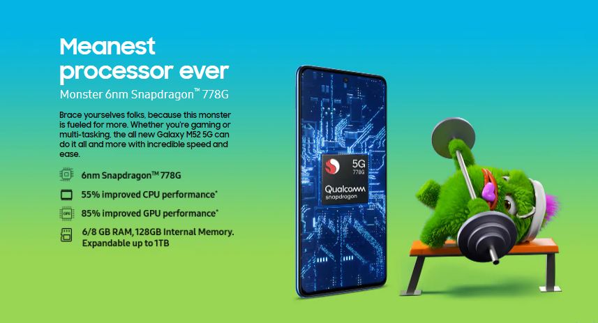 Samsung's Galaxy M52 5G features and specs
