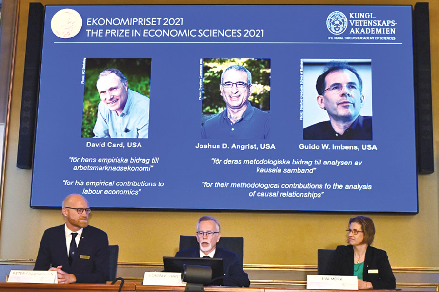 Three US-based economists win Nobel prize for societal research