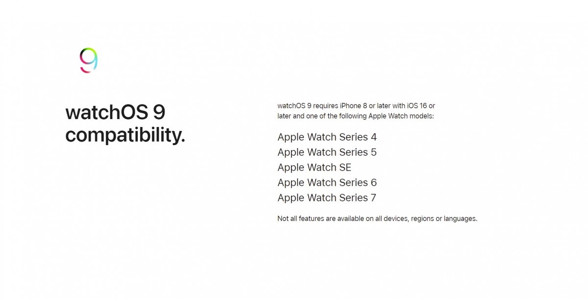 WatchOS 9 compatible devices