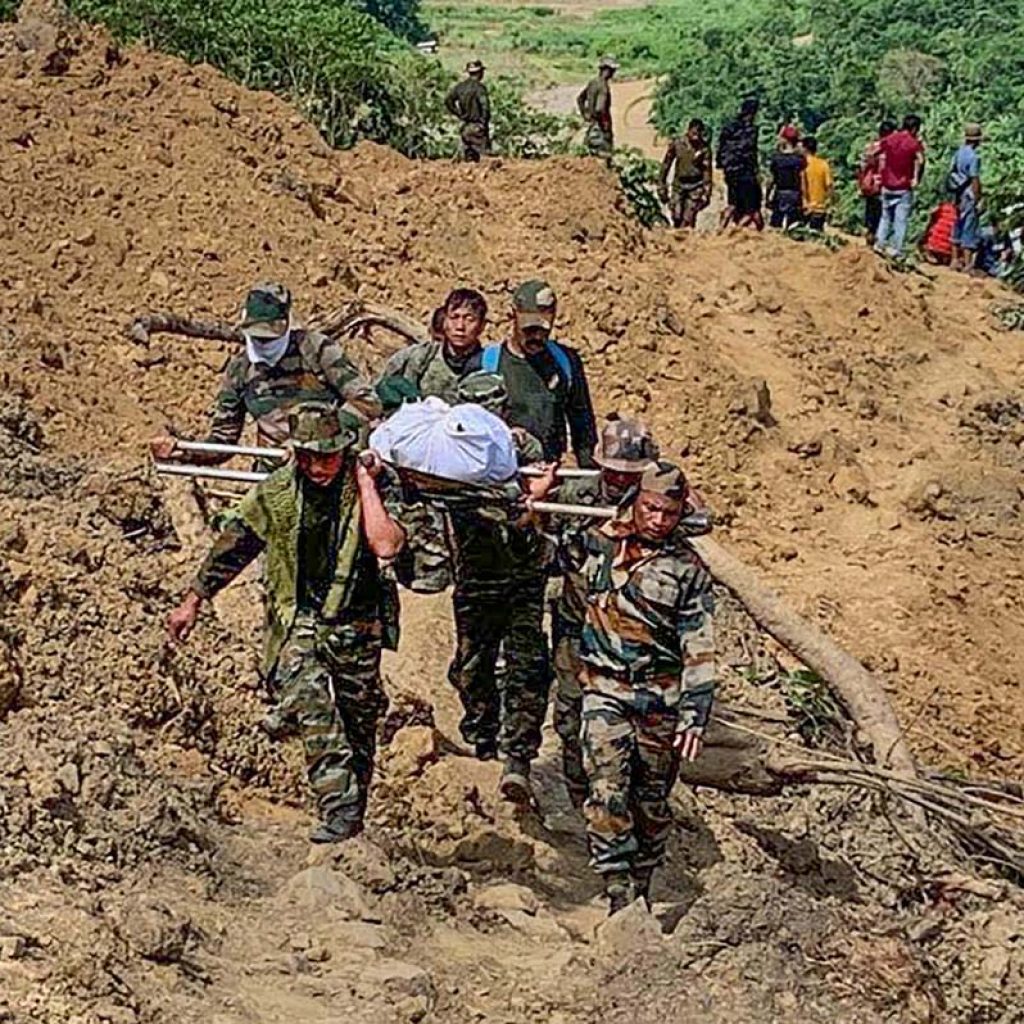 Landslide in Tupul, Manipur