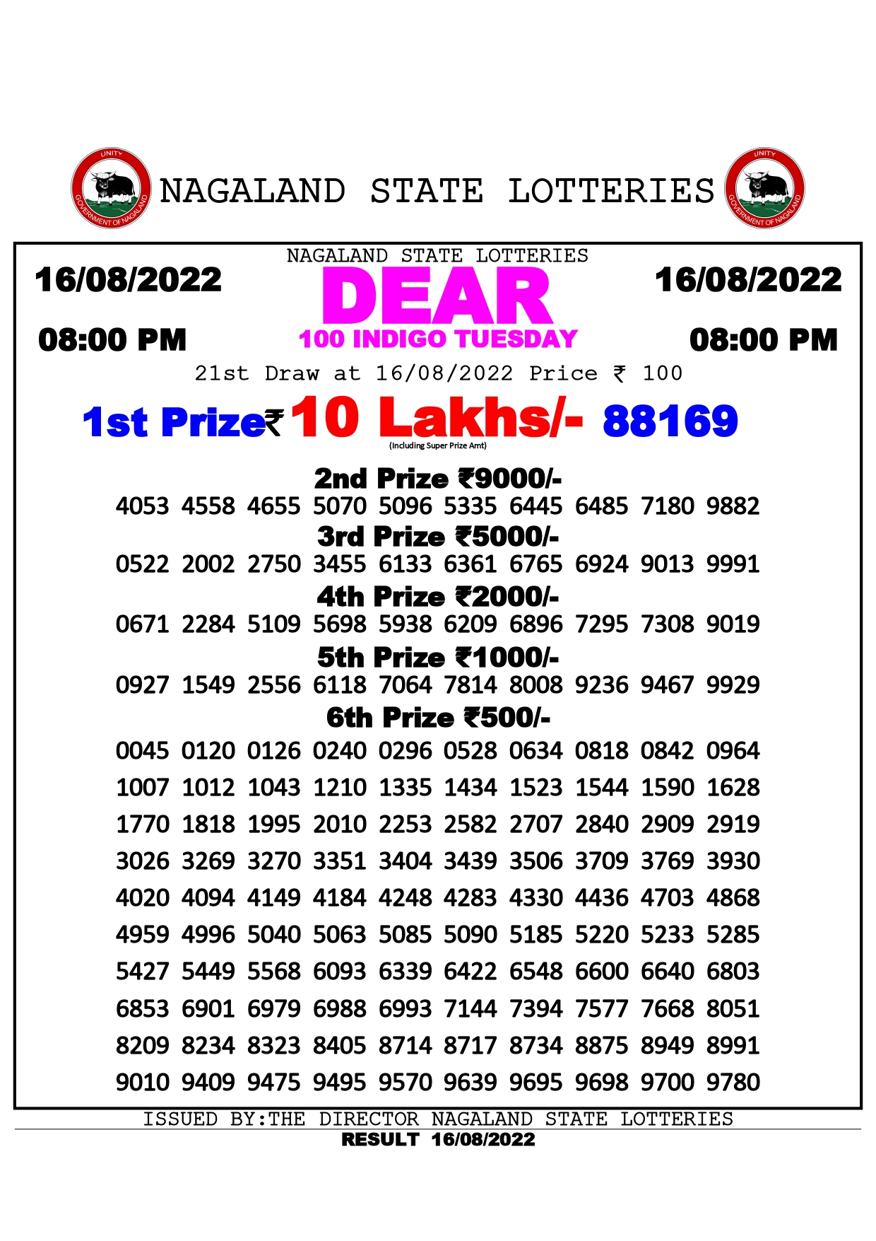 Dear 100 Indigo Tuesday