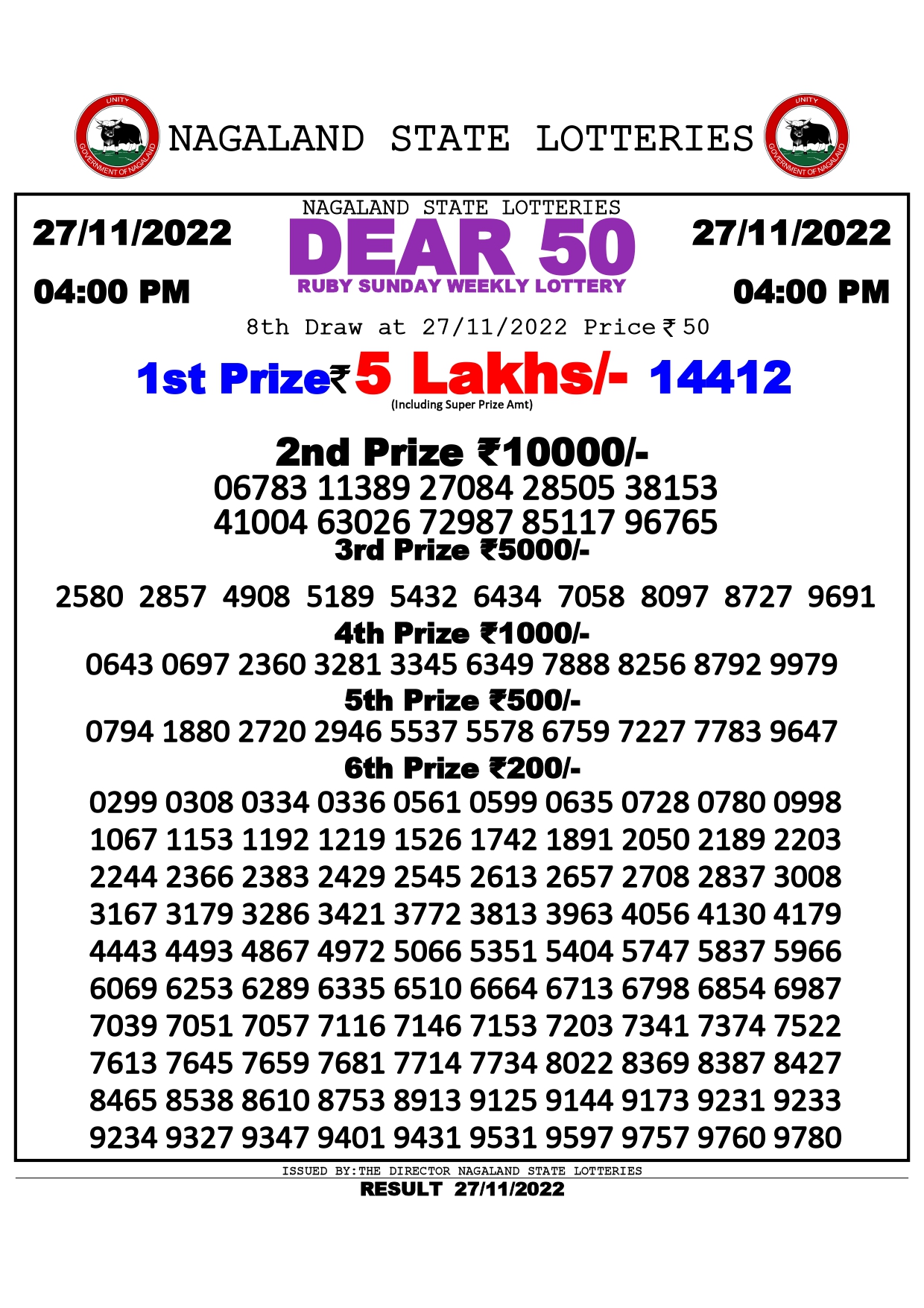 Dear 50 Ruby Sunday
