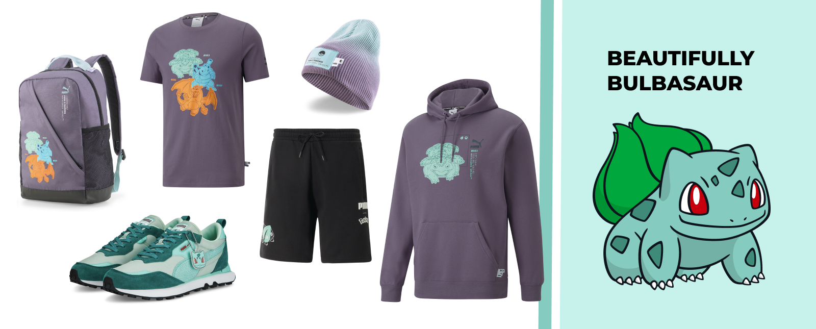 Puma x Pokemon Bulbasaur collection