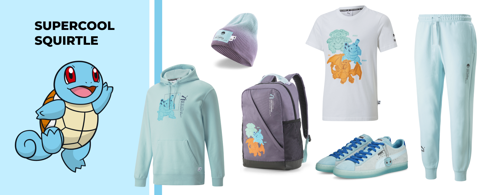 Puma x Pokemon Squirtle collection