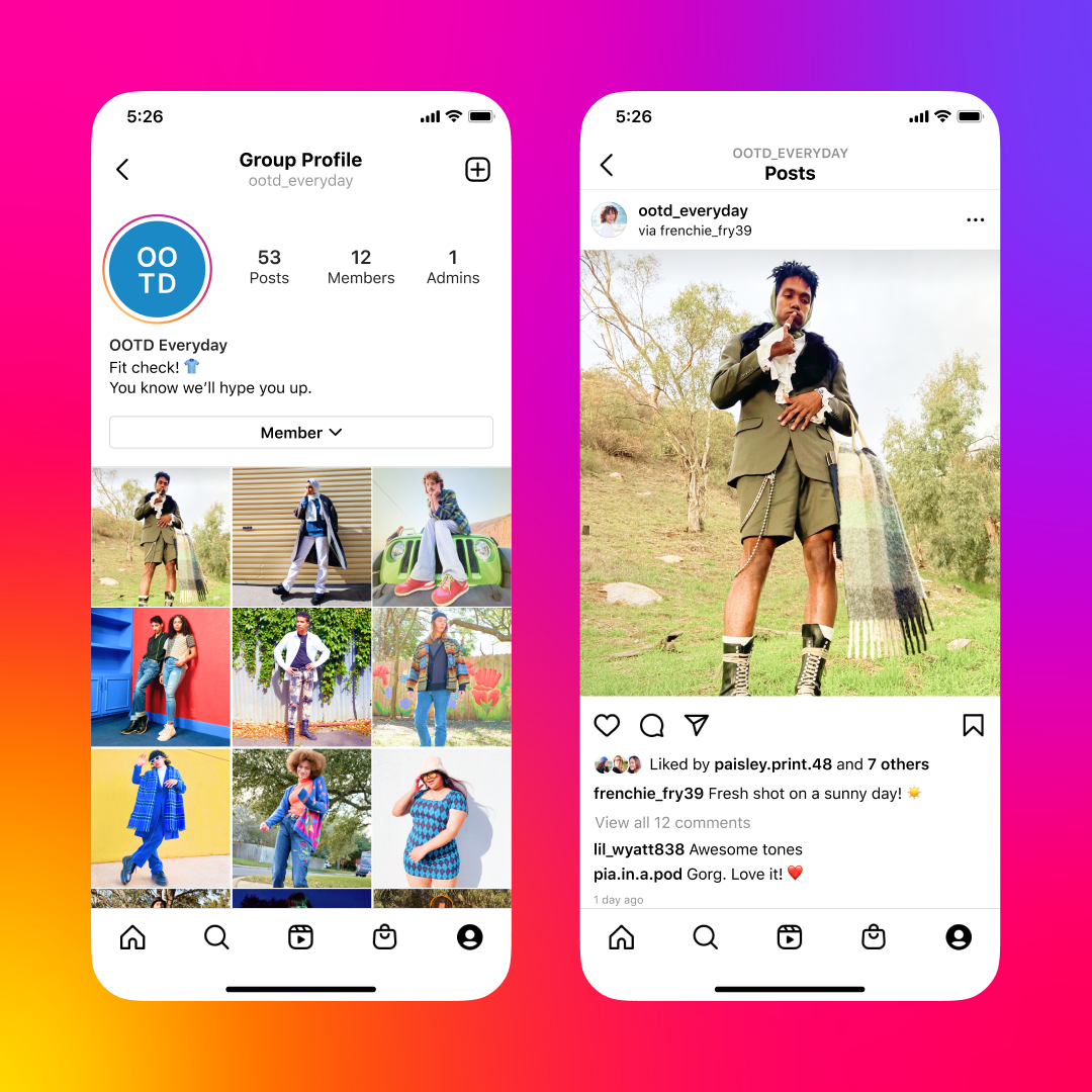 Instagram's new feature Groups