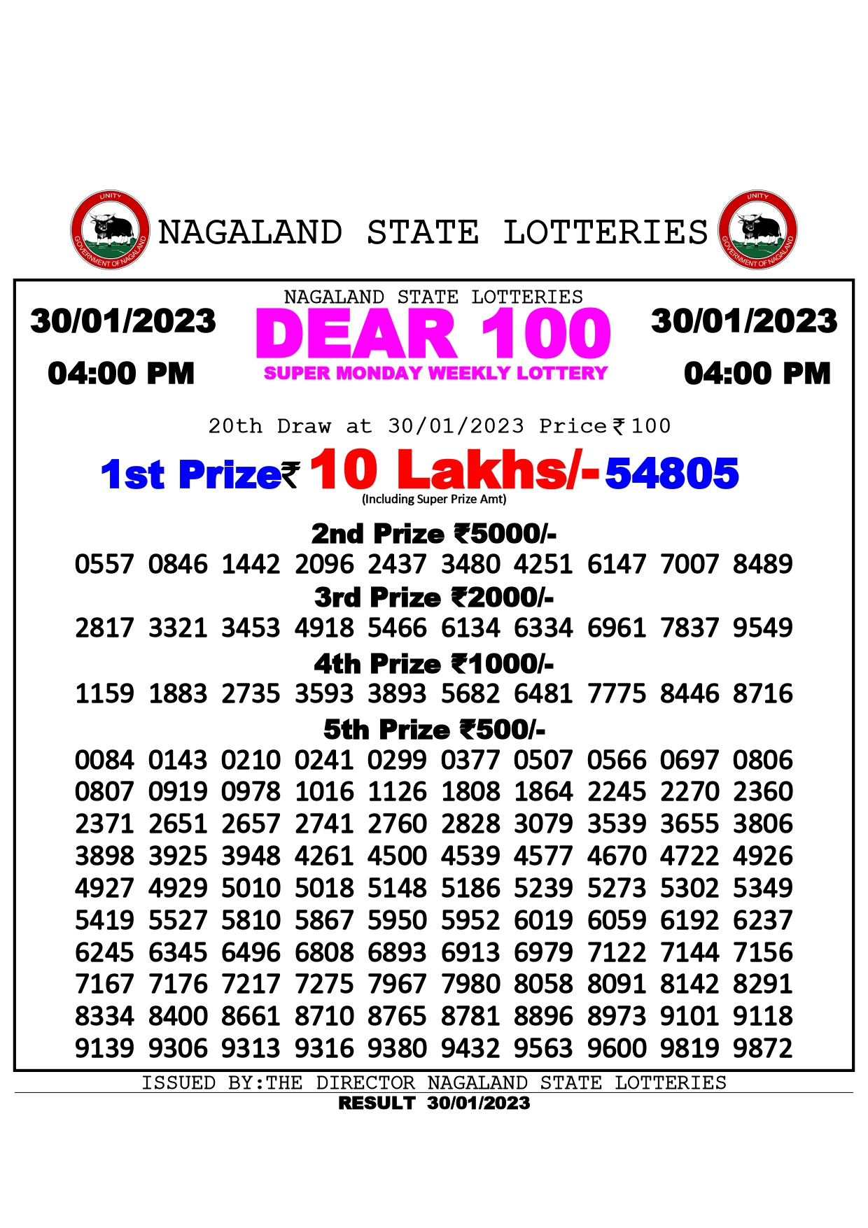 Dear 100 Super Monday