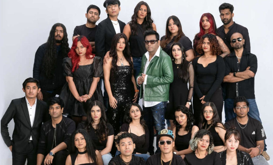 The top 24 selected contestants with AR Rahman (IANS)