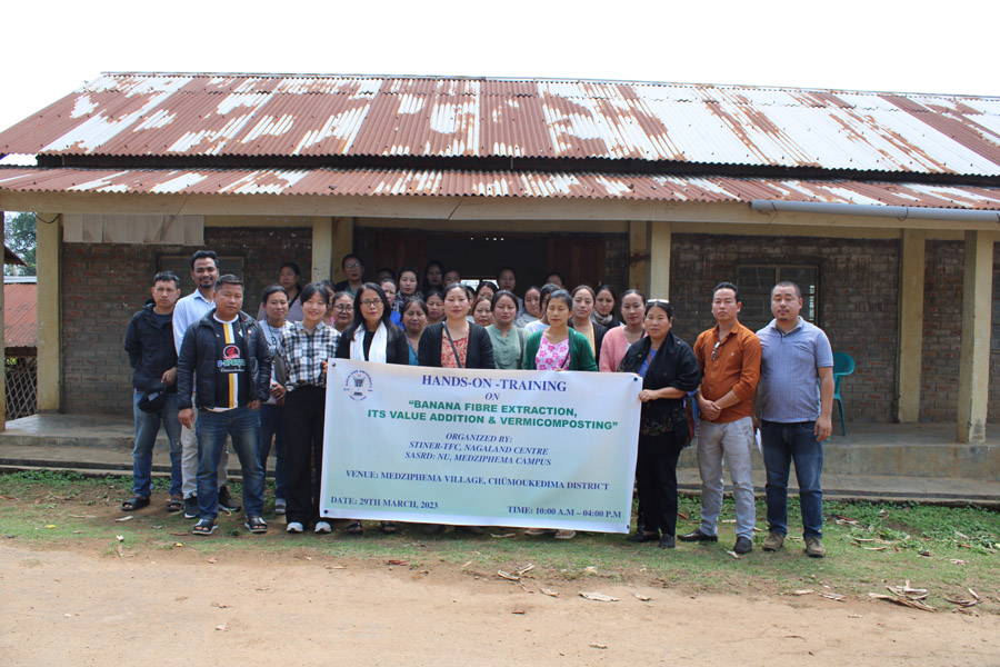 Training on banana fibre extraction held in Medziphema village