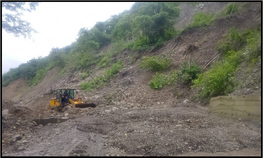 Landslides along Kohima-Jessami road in 2022.