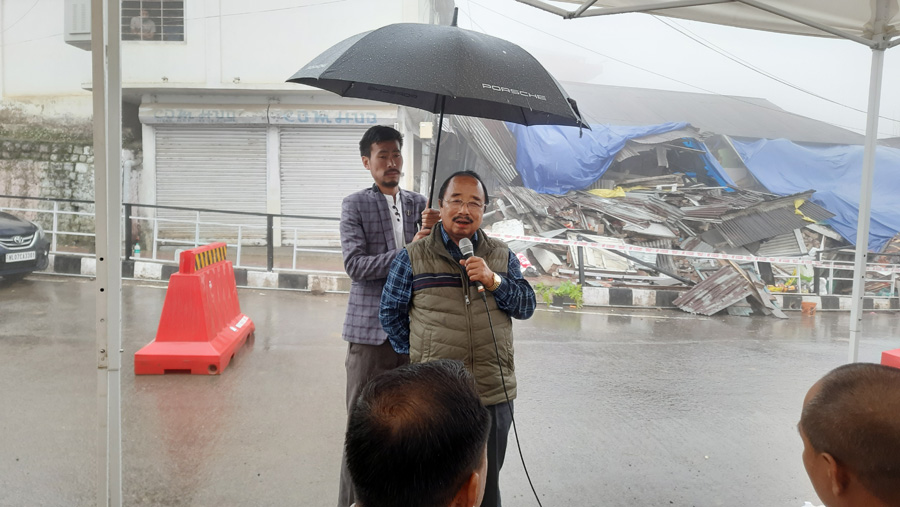 Naga Students' Federation (NSF) flag hoisted amid heavy downpour (1)