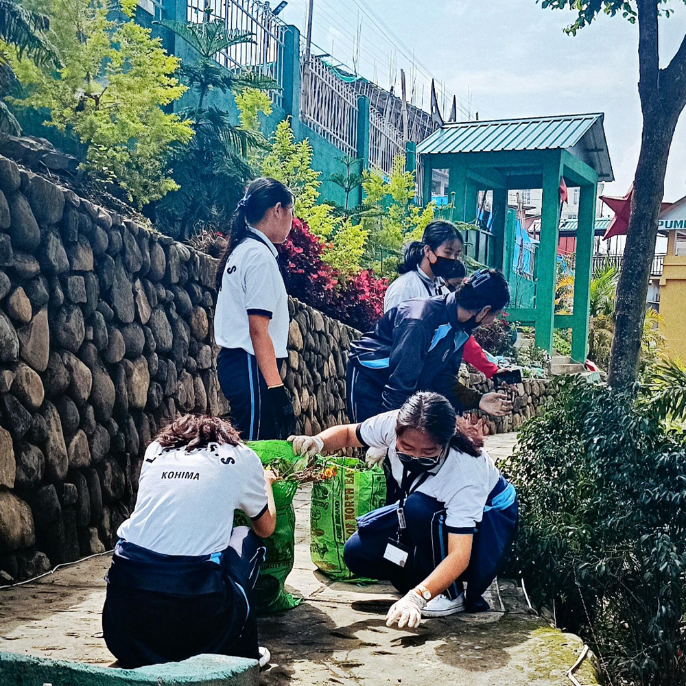 Students undertake cleanliness drive under ‘Laudato Si’ project