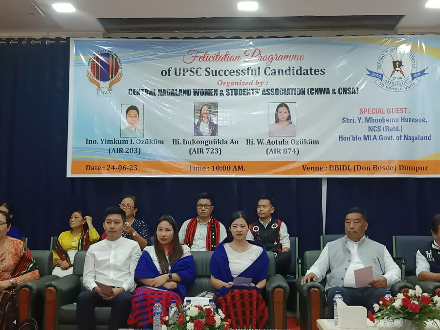 UPSC successful candidates from central Nagaland felicitated