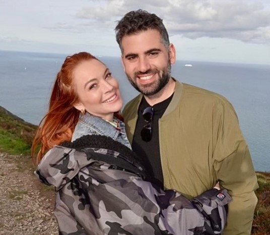 Lindsay Lohan with hubby on Instagram