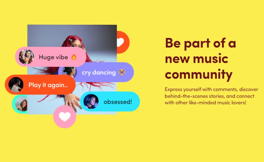 TikTok Music website image