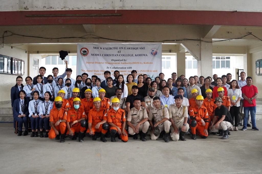 Mock earthquake drill conducted at Model Christian College Kohima