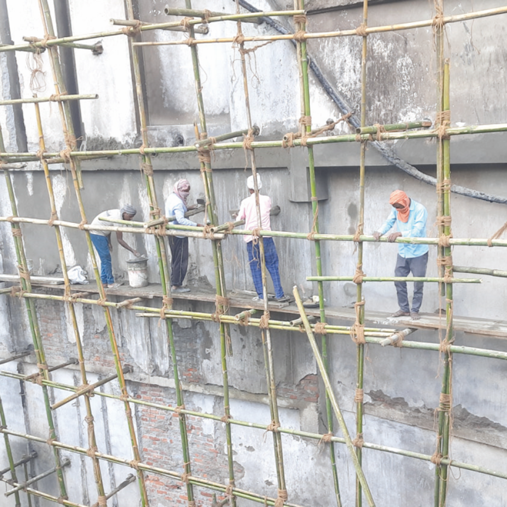 Construction workers in Kohima 2023