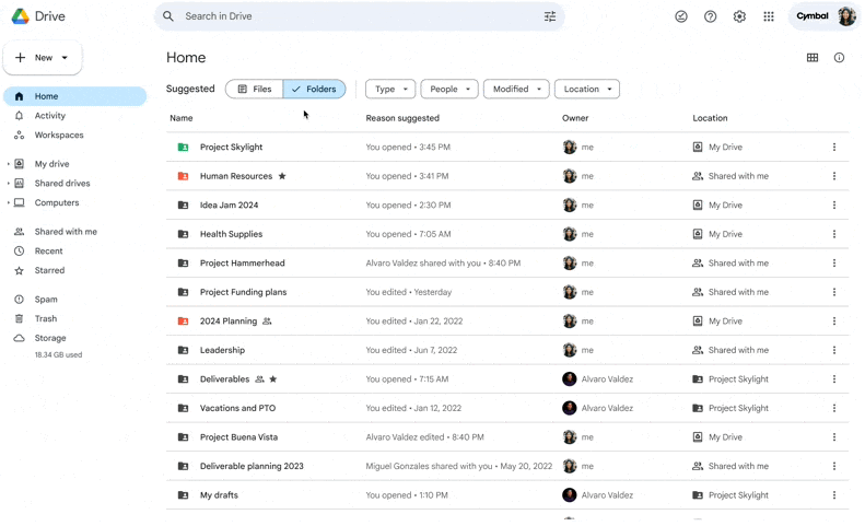 Google Drive gets new homepage