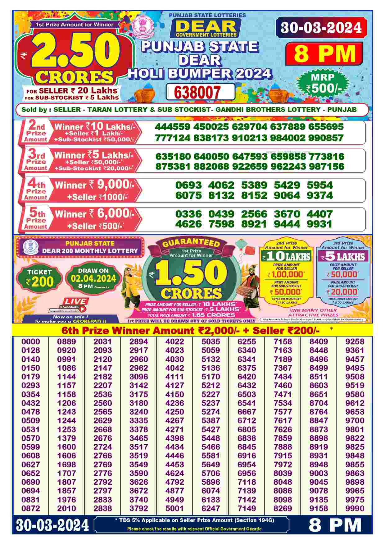 Dear Holi Bumper