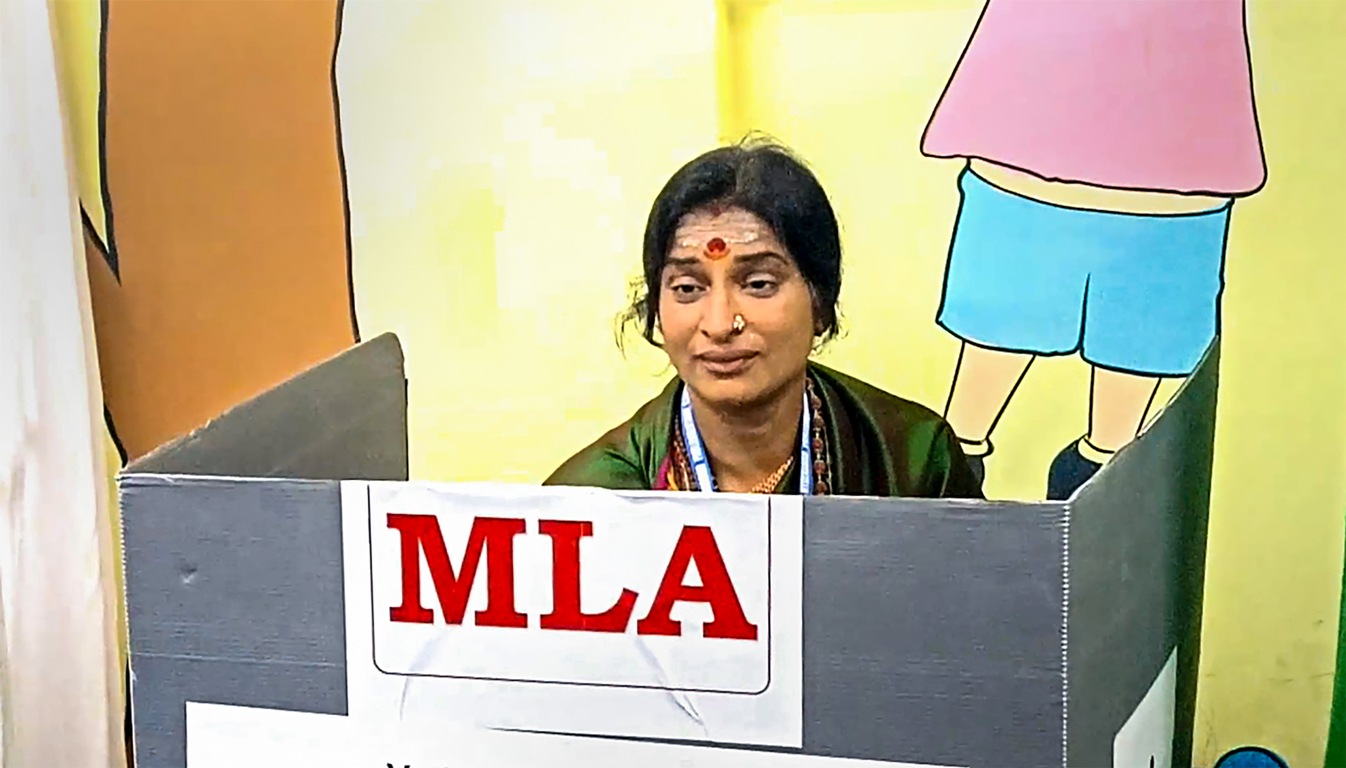 BJP candidate Madhavi Latha booked for asking Muslim women to show face to check identity