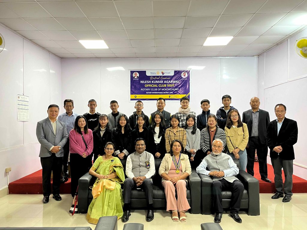 Rotarian Agarwal visits Rotary Club Mokokchung
