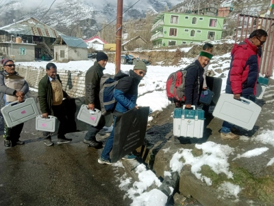 Himachal’s remotest polling station set up at over 2,800 metres