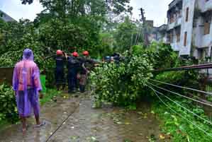 Student, two others killed as heavy rains lash Assam, cause flooding; Red alert issued for 10 districts