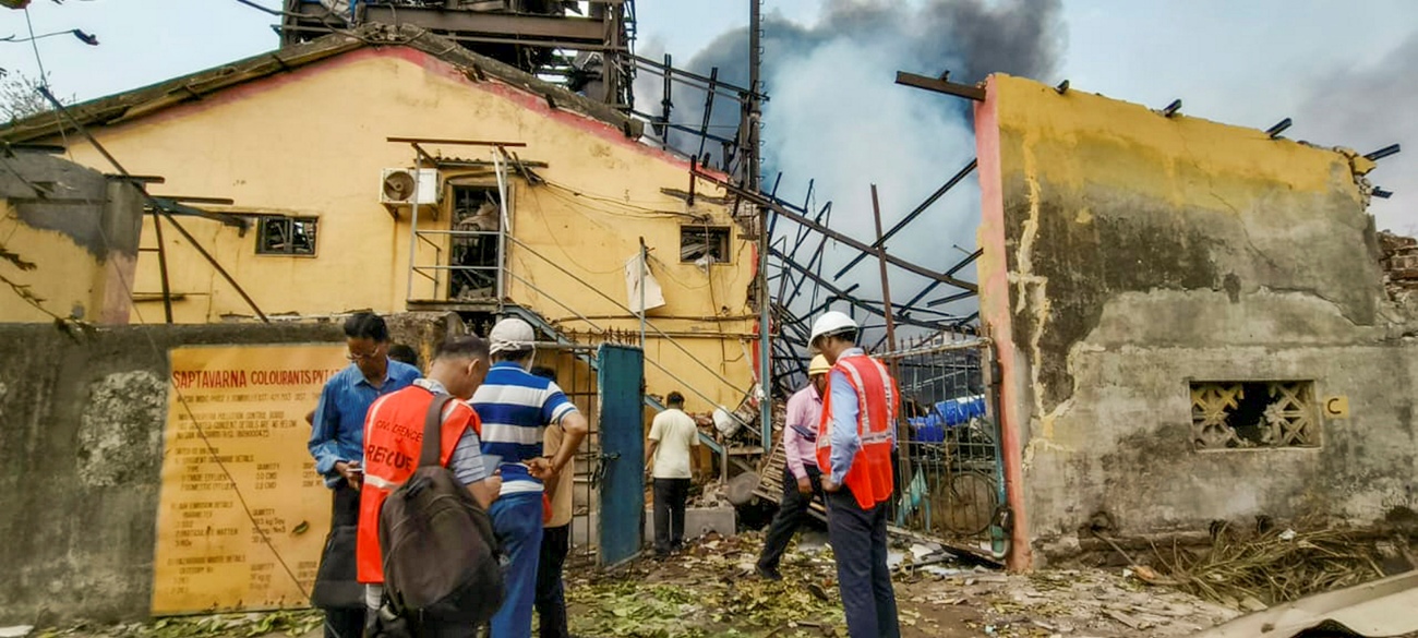 Four dead, 56 injured in blast, fire at chemical factory in Thane district