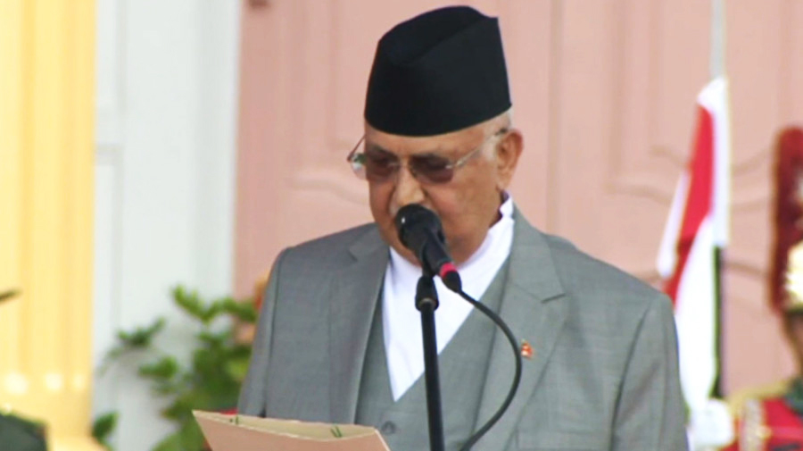 K P Sharma Oli sworn in as Nepal's Prime Minister for 4th time