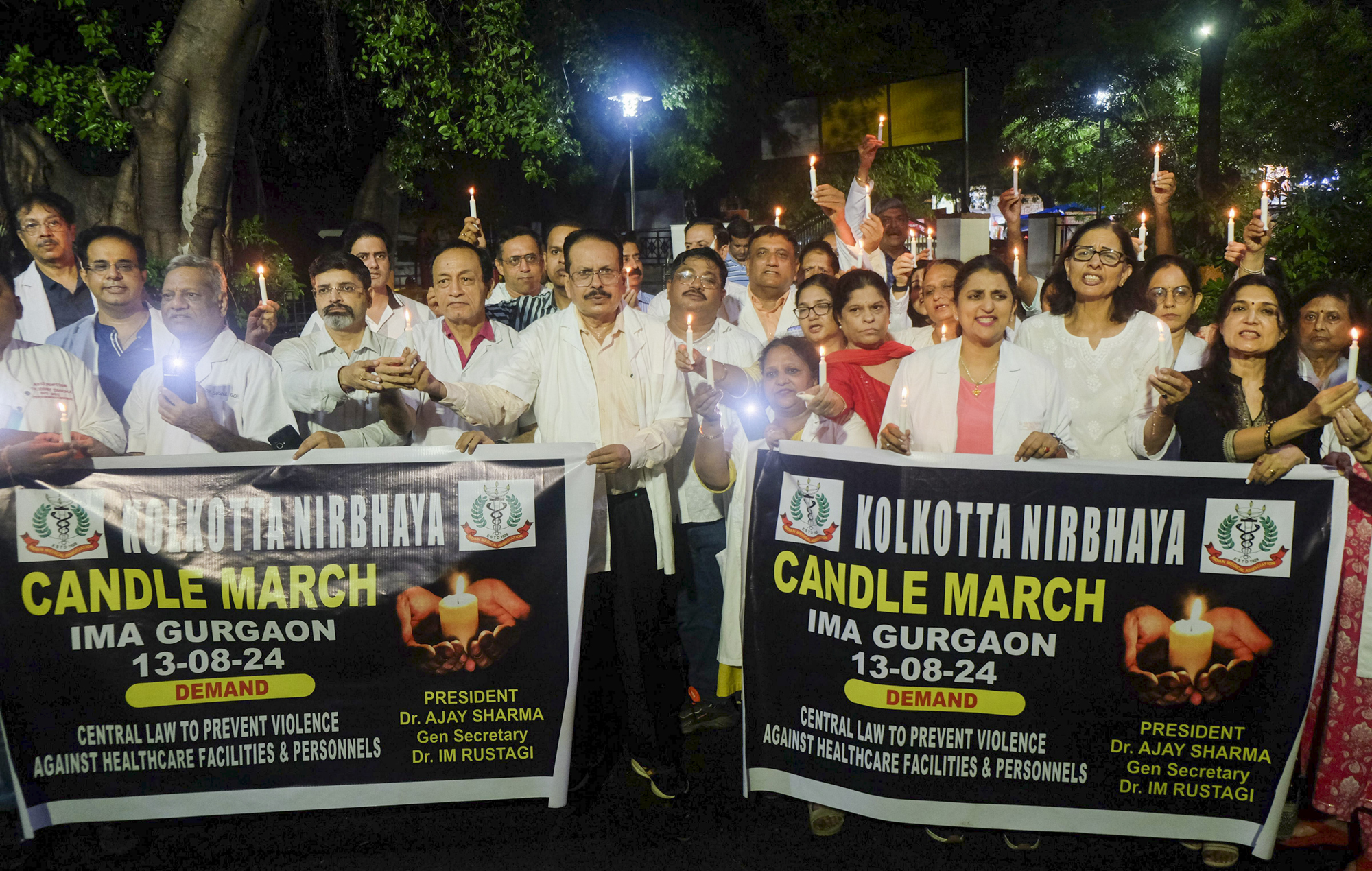 Doctors protest in Gurugram