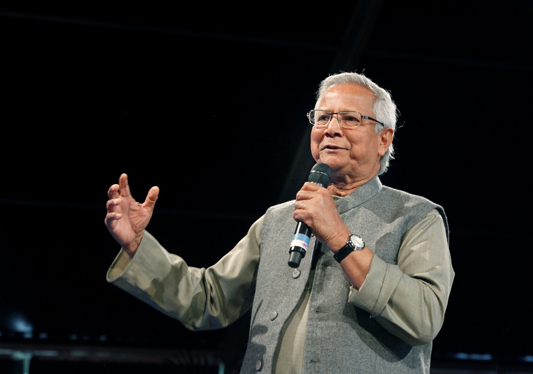 Yunus calls redesigning financial system & pushes for social business at Voice of Global South Summit