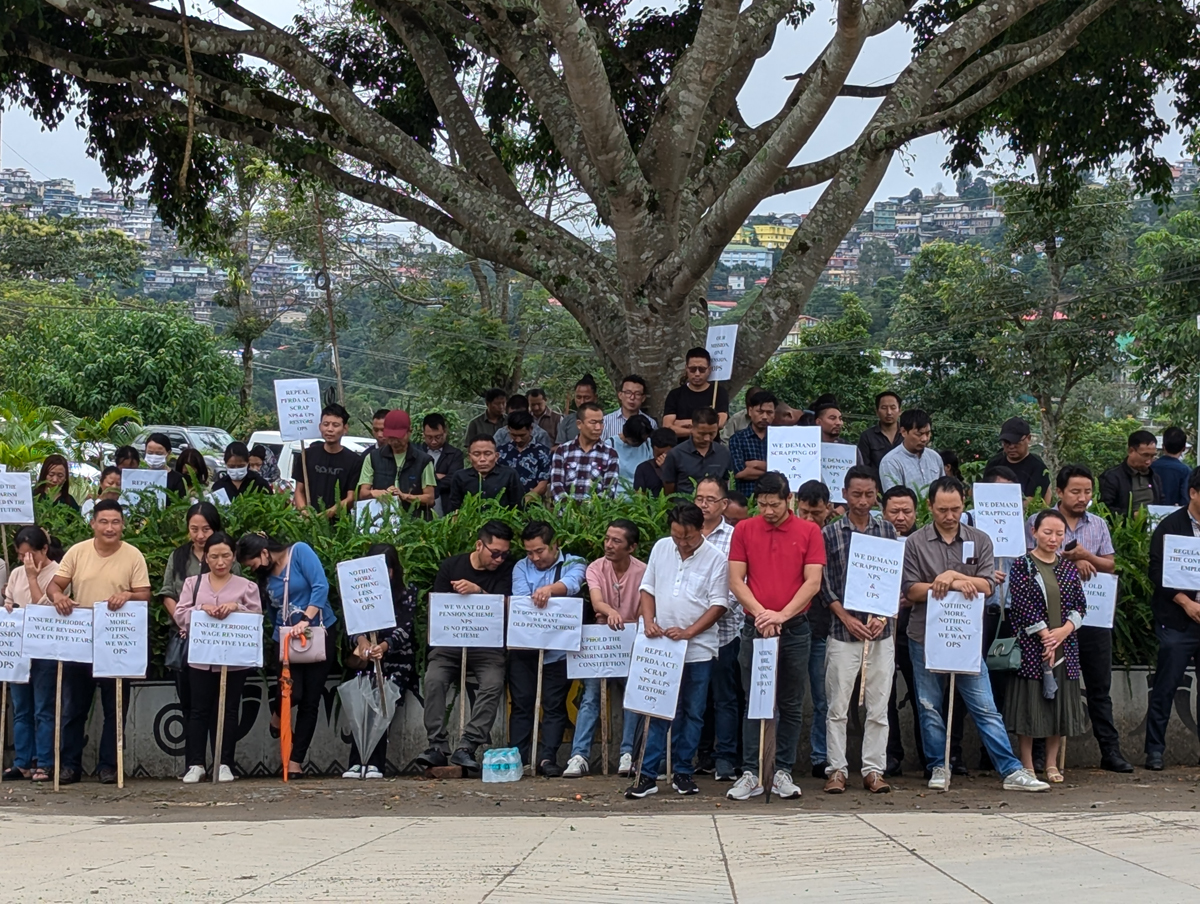 Nagaland govt. employees join nationwide protest against pension reforms 