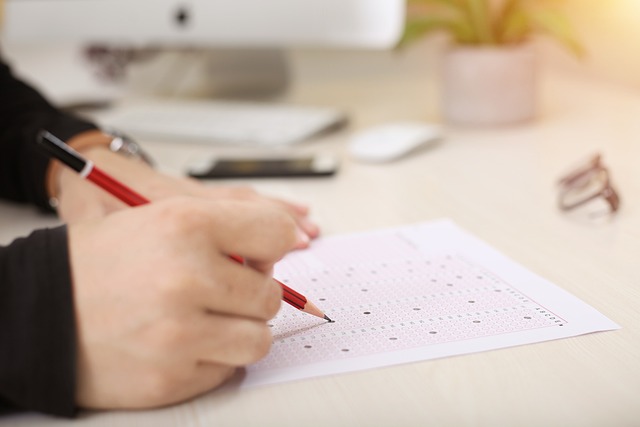 A student during an examination