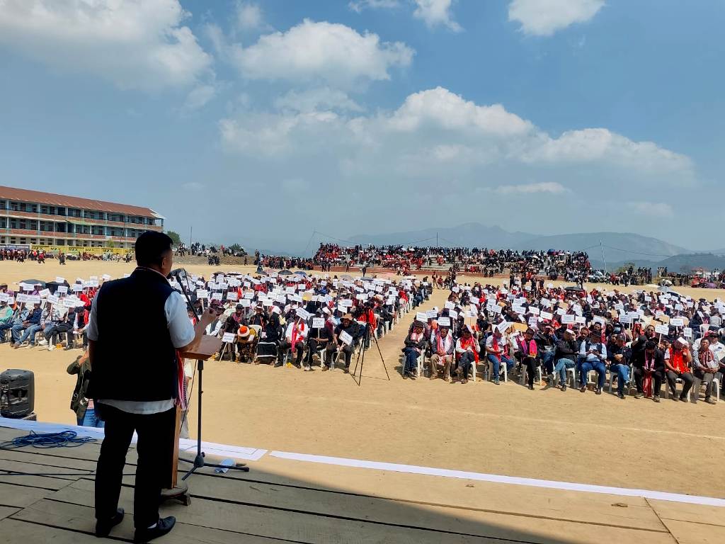 Thousands of Nagas from different states came together at Ukhrul in Manipur
