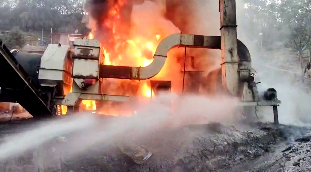 Oil spill causes fire at machinery plant in Kohima
