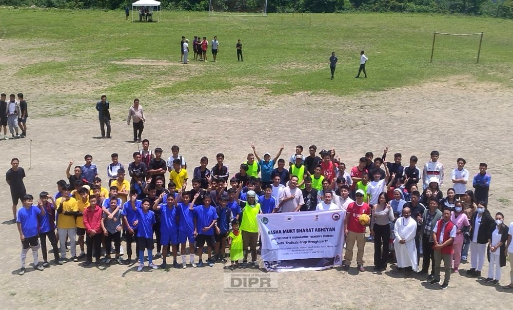 Nasha Mukt Bharat Abhiyan Drug Free Sports Tournament underway in Tseminyu