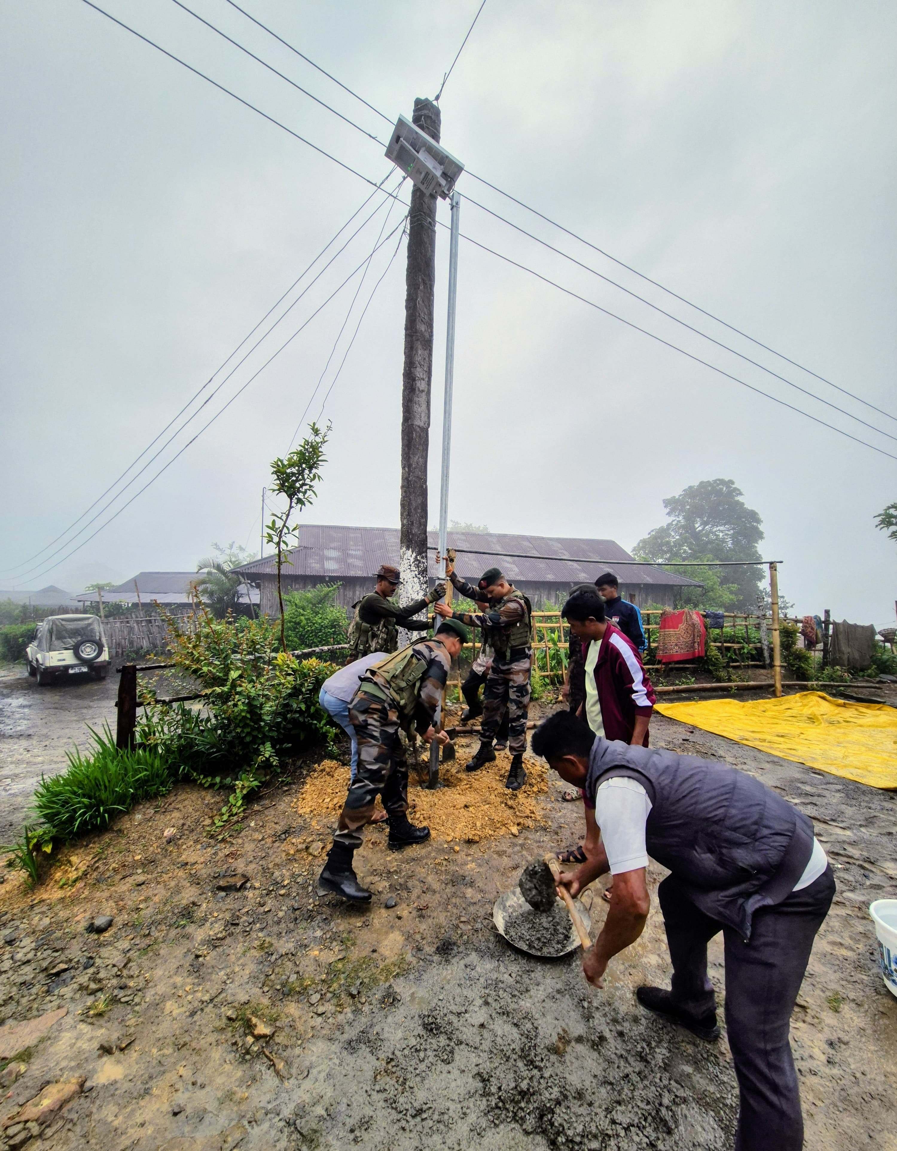 Assam rifle, Sunbird trust distributes solar lights