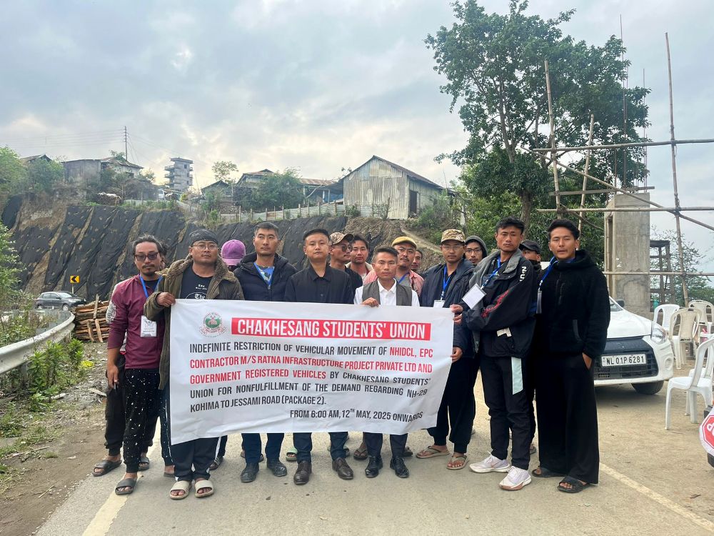 Chakhesang Students' Union intensifies agitation against NHIDCL, seizes vehicles